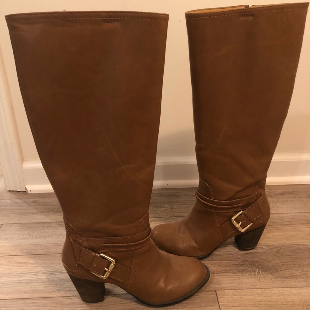 Nine West vintage collection caramel boots